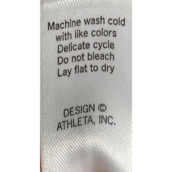 Athleta Gray Shadow Striped Faux Wrap Skirt, Drawstring Waist, small, sty 819645 - Picture 9 of 9